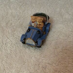Vintage Mini Bears In Car Figure